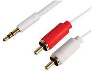 3.5MM STEREO JACK TO 2X PHONO LEAD 0.5M