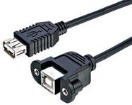 USB 2.0 PANEL MOUNT B ADAPTOR LEAD 1M