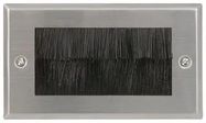 DOUBLE GANG STEEL BRUSH WALLPLATE