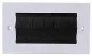 2 GANG BLACK BRUSH FACEPLATE
