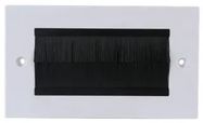 2 GANG BLACK BRUSH FACEPLATE