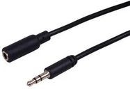 3.5MM STEREO PLUG TO SKT EXT 1M BLACK