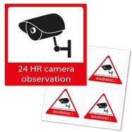 Window sticker camera surveillance 5x