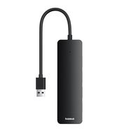 Концентратор USB-A - USB 3.0 4 порта 15 см, черный