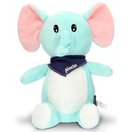 Cuddly elephant with soothing sounds and night light