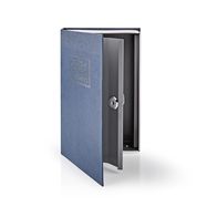 Vault | Book Safe | Key Lock | Indoor | Medium | Inner volume: 1.6 l | 2 Keys Included | Blue / Silver