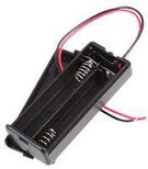BATTERY HOLDER W/WIRE LEADS, 2-AAA CELL
