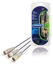 Composite Video Cable 3x RCA Male - 3x RCA Male 10.0 m Blue