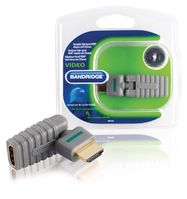 High Speed HDMI with Ethernet Adapter Rotatable HDMI Connector - HDMI Female Grey