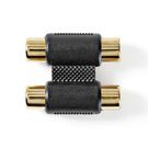 Stereo Audio Adapter | 2x RCA Female | 2x RCA Female | Gold Plated | Straight | ABS | Anthracite | 1 pcs | Box