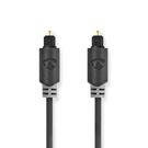 Optical Audio Cable | TosLink Male | TosLink Male | 1.00 m | Round | PVC | Anthracite | Box