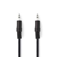 Stereo Audio Cable | 3.5 mm Male | 3.5 mm Male | Nickel Plated | 0.50 m | Round | Black | Blister