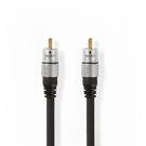 Digital Audio Cable | RCA Male | RCA Male | Gold Plated | 1.50 m | Round | PVC | Anthracite | Box