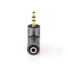 Stereo Audio Adapter | 3.5 mm Male | 3.5 mm Female | Gold Plated | Straight | Metal | Gold / Gun Metal Grey | 1 pcs | Cover Window Box