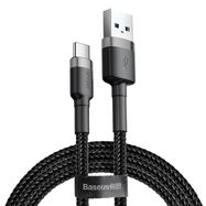 Кабель USB2.0 A штекер – USB C штекер 0,5 m QC3.0 серый+чёрный BASEUS