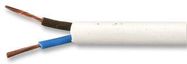 FLEX CABLE, 2CORE, WHITE, 1MM2, PER M