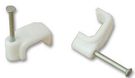 CABLE CLIP TWIN & EARTH WHT 4MM 100/PK