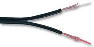 CABLE, TWIN, SCRNED,10/0.12MM, BLK, 100M