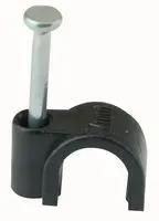 CABLE CLIP, POLYETHYLENE, 7MM, BLACK