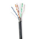 Network Cable Roll | CAT6 | Solid | S/FTP | Copper | 100.0 m | Outdoor | Round | PE | Black | Gift Box