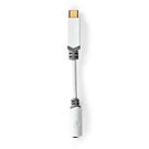 USB-C™ Adapter | USB 2.0 | USB-C™ Male | 3.5 mm Female | 0.10 m | Round | Gold Plated | PVC | White | Box