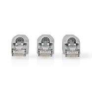 RJ45 Connector | Male | Solid UTP CAT6 | Straight | Gold Plated | 10 pcs | PVC | Grey | Box