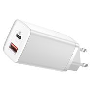 Sieninis įkroviklis GaN2 Lite 65W USB + USB-C QC4+ PD3.0 SCP FCP AFC, baltas