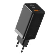 Wall Quick Charger GaN2 Pro 65W USB + 2xUSB-C QC4+ PD3.0 SCP AFC, Black