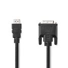 HDMI™ Cable | HDMI™ Connector | DVI-D 24+1-Pin Male | 1080p | Nickel Plated | 2.00 m | Straight | PVC | Black | Box