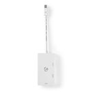 DisplayPort Adapter | Mini DisplayPort Male | DVI-D 24+1-Pin Female / HDMI™ Output / VGA Female | 4K@60Hz | Nickel Plated | Switchable | 0.20 m | Round | ABS | ABS | White | Box