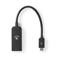 USB-C™ Adapter | USB 3.2 Gen 1 | USB-C™ Male | DisplayPort Female | 8K@30Hz | 0.20 m | Round | Nickel Plated | PVC | Black | Box