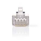 RJ45 Connector | Male | Stranded STP CAT6 | Straight | Gold Plated | 10 pcs | PVC | Transparent | Box