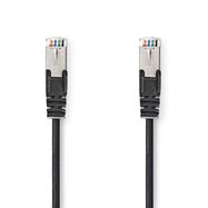 CAT5e Network Cable | SF/UTP | RJ45 Male | RJ45 Male | 1.00 m | Round | PVC | Black | Label