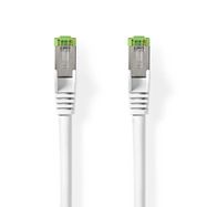 Cat 8.1 Network Cable | S/FTP | RJ45 Male | RJ45 Male | 1.00 m | Round | LSZH | White | Label