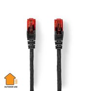 CAT6 Network Cable | RJ45 Male | RJ45 Male | U/UTP | 30.0 m | Outdoor | Round | PE | Black | Label