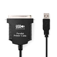 Parallel Cable | USB-A Male | Centronics 36-Pin Male | Nickel Plated | 2.00 m | Round | PVC | Envelope