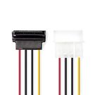 Internal Power cable | Molex Male | SATA 15-Pin Female | Gold Plated | 0.15 m | Round | PVC | Multi Colour | Envelope