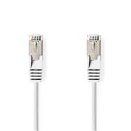 CAT6a Network Cable | SF/UTP | RJ45 Male | RJ45 Male | 7.50 m | Round | PVC | White | Tag