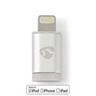 Lightning Adapter | Apple Lightning 8-Pin | USB Micro-B Female | Gold Plated | Round | Aluminium