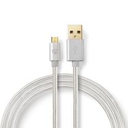 USB Cable | USB 2.0 | USB-A Male | USB Micro-B Male | 10 W | 480 Mbps | Gold Plated | 3.00 m | Round | Braided / Nylon | Aluminium | Cover Window Box