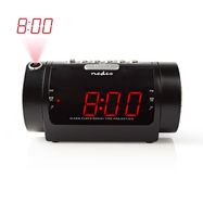 Digital Alarm Clock Radio | LED Display | Time projection | AM / FM | Snooze function | Sleep timer | Number of alarms: 2 | Black