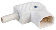 PLUG, IEC, RIGHT ANGLE, WHITE, FREE