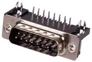 PLUG, D, PCB, R/A, 15WAY