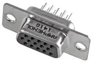 CONNECTOR, HD D SUB, RCPT, 15POS