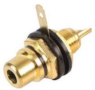 CHASSIS SOCKET, PHONO/RCA, GOLD/BLACK