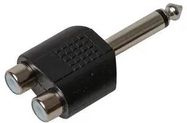 ADAPTOR,2X PHONO S TO 6.35MM P MONO