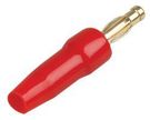 4MM PLUG, RED/GOLD