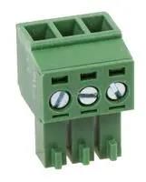 TERMINAL BLOCK, PLUGGABLE, 3POS, 16AWG
