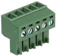 TERMINAL BLOCK, PLUGGABLE, 5POS, 16AWG