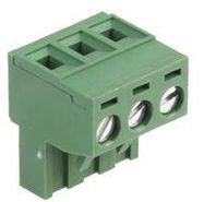 TERMINAL BLOCK, PLUGGABLE, 3POS, 12AWG